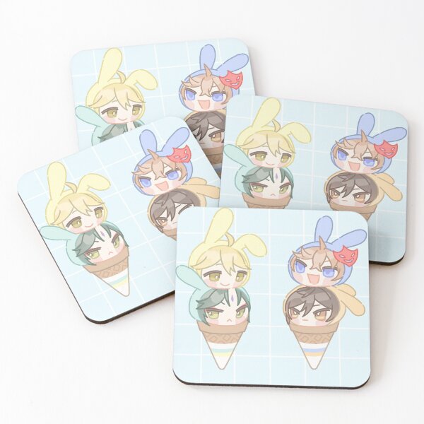 Item preview, Genshin Impact Chibi Ice Cream Zhongli, Childe, Xiao, and Aether designed and sold by Genkigecko.