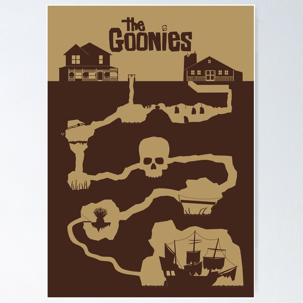 Item preview, Goonies Minimalist Map designed and sold by GezD.