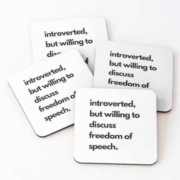 Item preview, Introverted but willing to discuss freedom of speech designed and sold by DontKnowMuch.