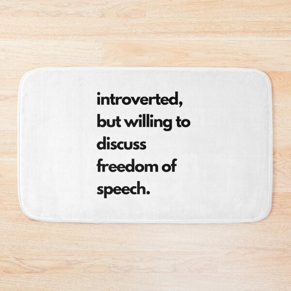 Item preview, Introverted but willing to discuss freedom of speech designed and sold by DontKnowMuch.