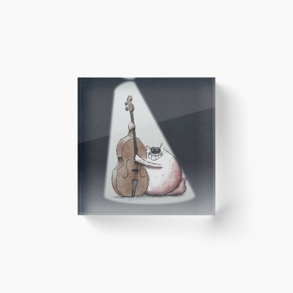 Jazz Cat Acrylic Block