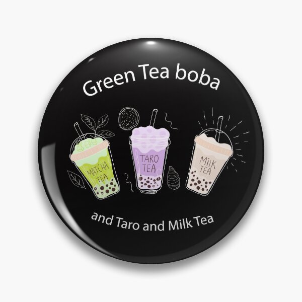 Item preview, green tea boba and taro and milk tea designed and sold by snookyking.