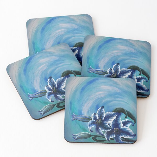 Item preview, Blue lily, acrylic on canvas to digital designed and sold by SillyT-Artwork.