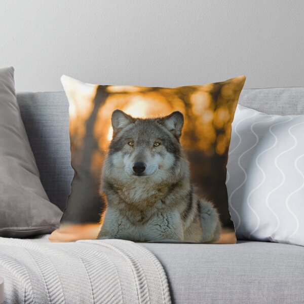 Beautiful Wolf Throw Pillow
