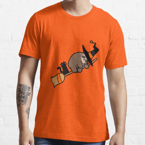 Witch Sloth on Broomstick Essential T-Shirt