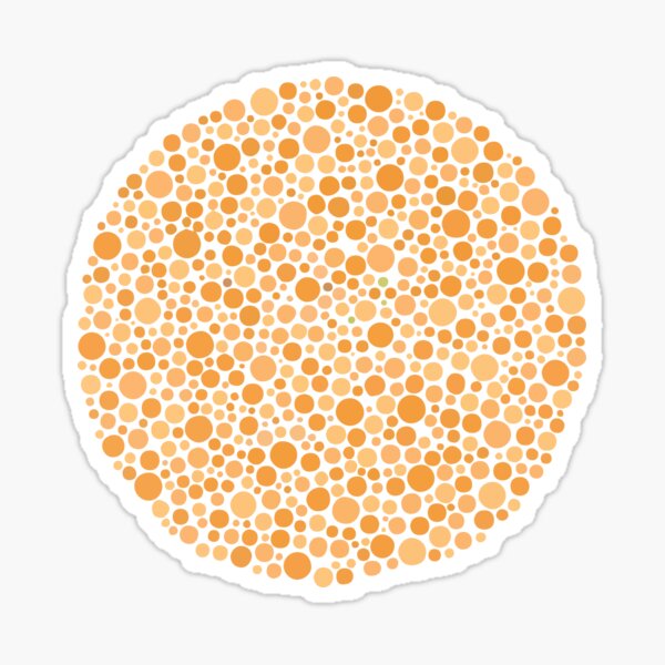 Colour Blind Test No 5 Sticker By Jondenby Redbubble