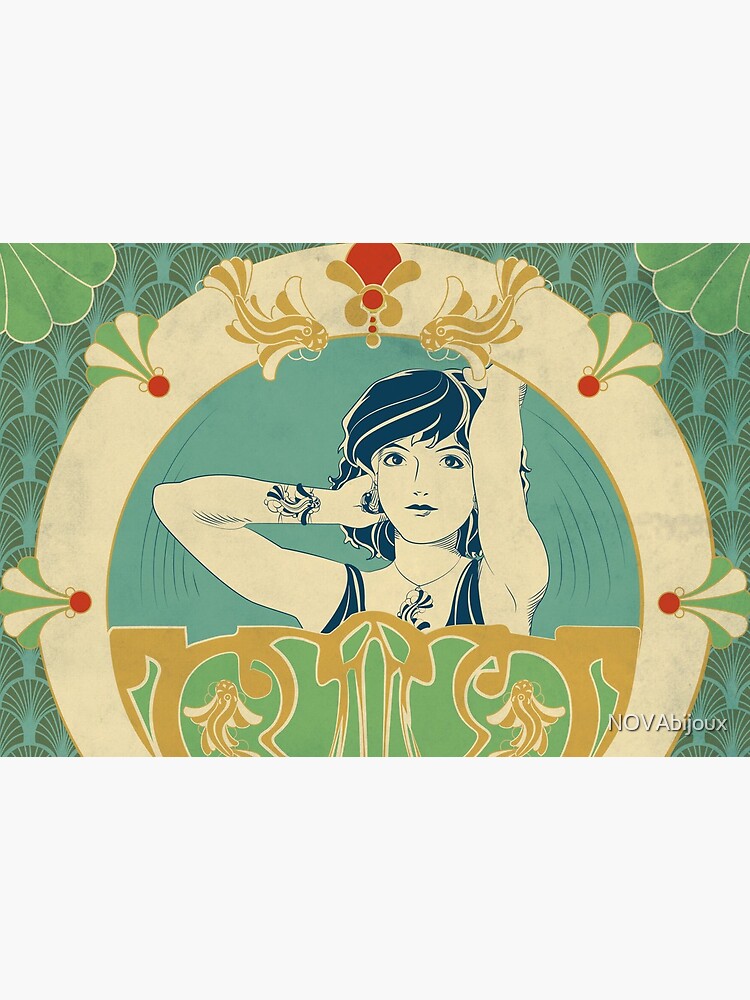 « Parure Poisson bleu - Illustration Art Nouveau » par NOVAbijoux