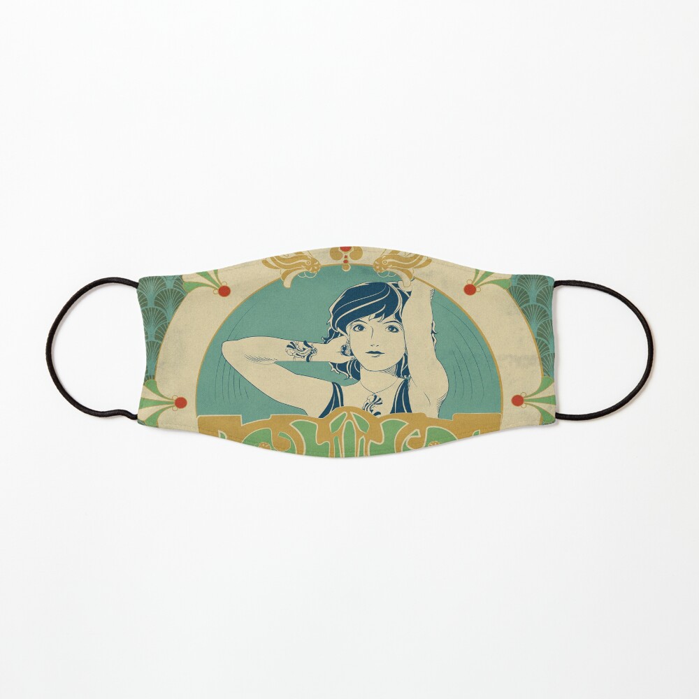 Masque « Parure Poisson bleu - Illustration Art Nouveau»