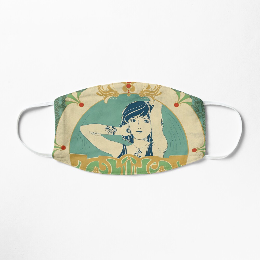 Masque « Parure Poisson bleu - Illustration Art Nouveau»