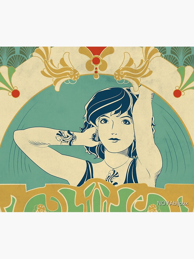 « Parure Poisson bleu - Illustration Art Nouveau » par NOVAbijoux