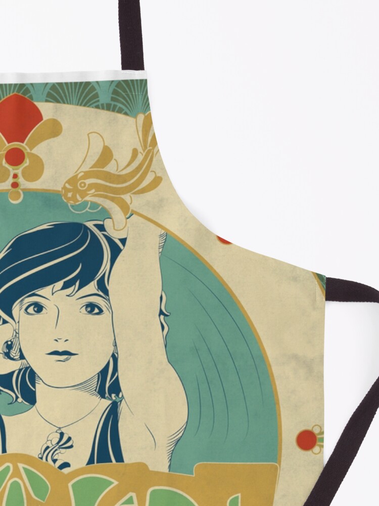 Tablier ''Parure Poisson bleu - Illustration Art Nouveau' : autre vue