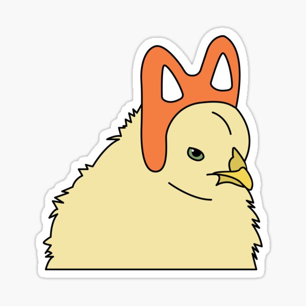 Pegatina «Memes de pollo en orejas de gato» de zivilej | Redbubble