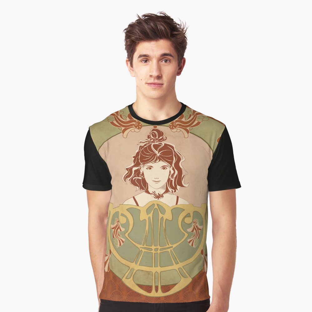 T-shirt graphique « Parure Poisson rouge»
