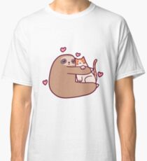 Sloth Loves Cat Classic T-Shirt