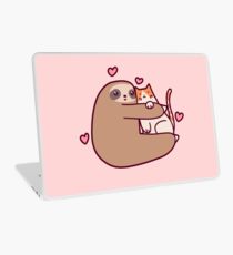 Sloth Loves Cat Laptop Skin