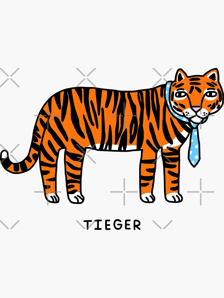 "Tieger" Sticker for Sale by obinsun Redbubble
