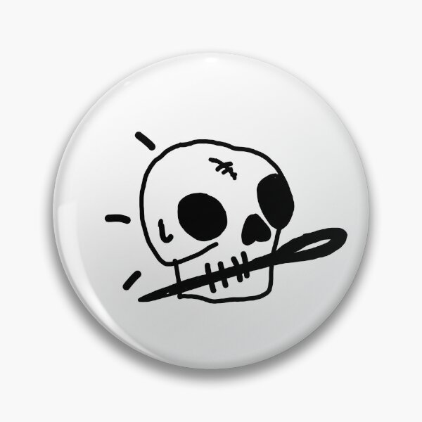Item preview, Stitchy skull (black) designed and sold by MavisHandmade.