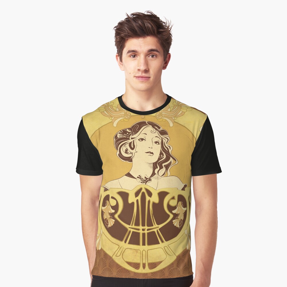 T-shirt graphique « Parure Poisson brun»
