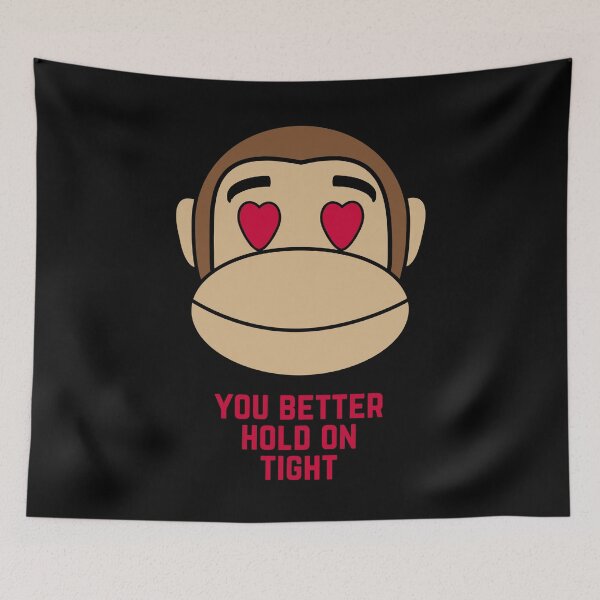 Item preview, Valentine's Day Love You Better Hold On Tight Spider Monkey designed and sold by Nathalie Aynié.