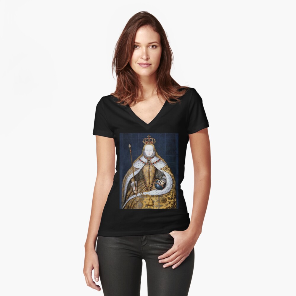 Item preview, Fitted V-Neck T-Shirt designed and sold by incognitagal.