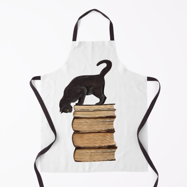 Item preview, Curious Black Cat on Old Books for Literary Cat Lovers designed and sold by SirLeeTees.