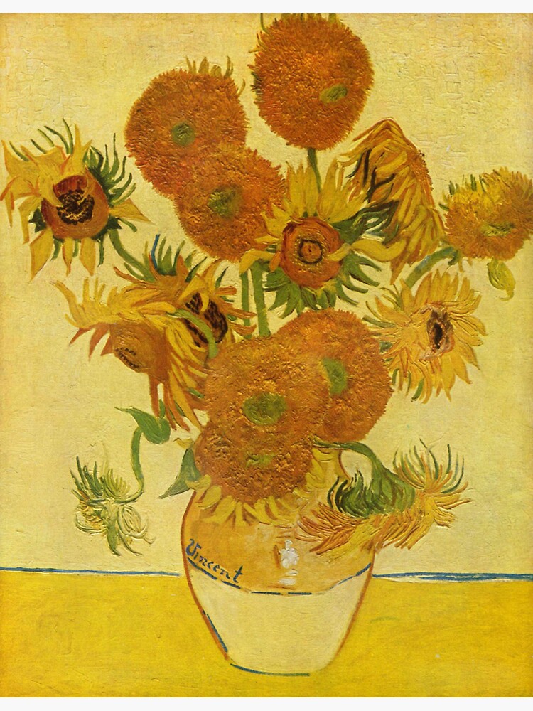 'Still Life with Sunflowers' by Vincent Van Gogh (Reproduction) by RozAbellera