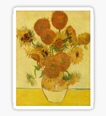 'Still Life with Sunflowers' by Vincent Van Gogh (Reproduction) Sticker