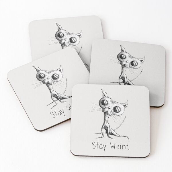 Item preview, Stay Weird Alien Cat - Transparent Back designed and sold by Chausters.