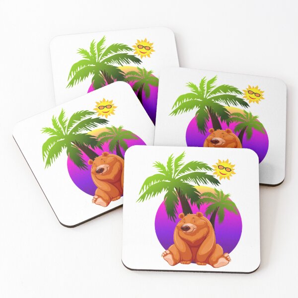 Item preview, Cute GRIZZY With Palm Trees designed and sold by TrendySpace.