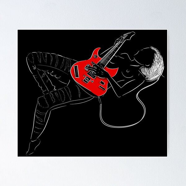 Item preview, Naked rocker girl with electric guitar designed and sold by Culturesensible.