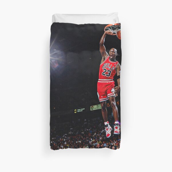 Toile d'art de mur d'affiche de Michael Jordan Dunk | Infâme dans le jeu Dunk Housse de couette