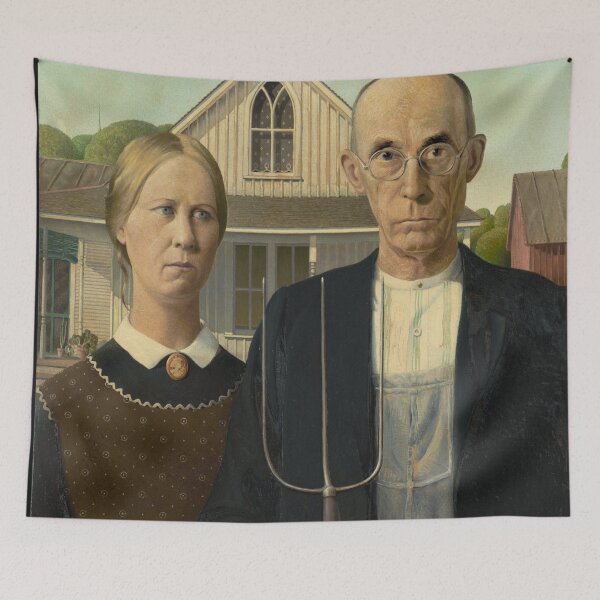 Item preview, American Gothic - Grant Wood designed and sold by LemonbatStudio.
