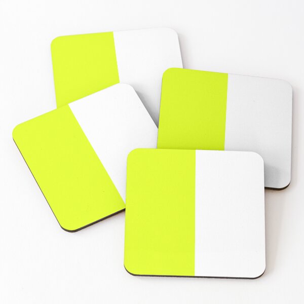 Item preview, Chartreuse Yellow And White Half And Half designed and sold by rewstudio.