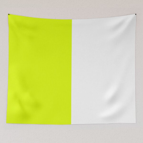 Item preview, Chartreuse Yellow And White Half And Half designed and sold by rewstudio.