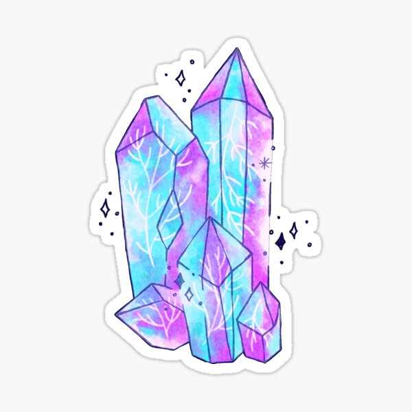 Crystal Cluster Sticker for Sale by JStuartArt