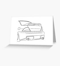 evo outline - black Greeting Card