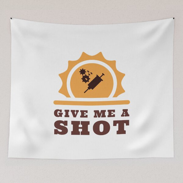 Item preview, Give me a shot. Vaccine, vaccination quote. Immunization slogan designed and sold by doctors-apparel.