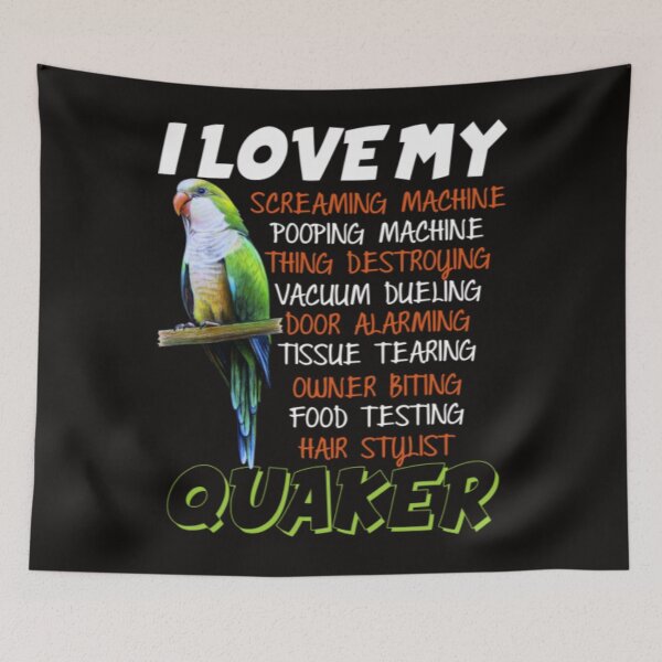 Item preview, I Love Quaker Parrot Gift Funny Blue Quaker Lover Tee , I Love Quaker Parrot Gift designed and sold by KamillotLarkine.