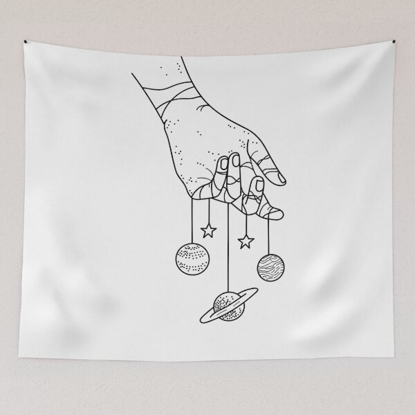 Item preview, Hand playing with planets art designed and sold by AznavourByKarin.