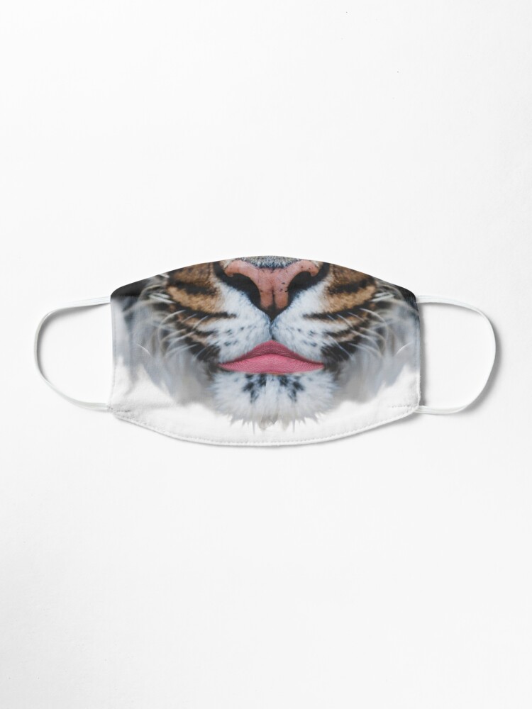 Alternate view of Tiger Queen of the Pink Jungle with Flower Crown by Alice Monber Mask