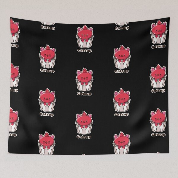 Item preview, Kawaii Cat Catsup Ketchup Cute Fun Japanese Food Pun Gift designed and sold by illustreat.