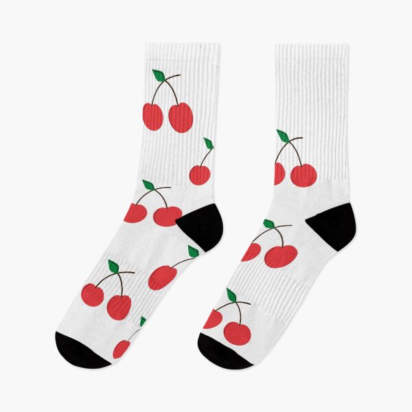 Item preview, cherries and flowers seamless pattern, cute cherry and flowers design designed and sold by The-Cat-Shop.