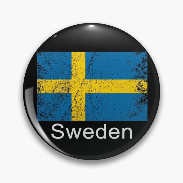 Item preview, Swedish Flag Sweden Black designed and sold by MetalApocalypse.