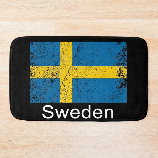 Item preview, Bandera sueca Suecia Negro designed and sold by MetalApocalypse.