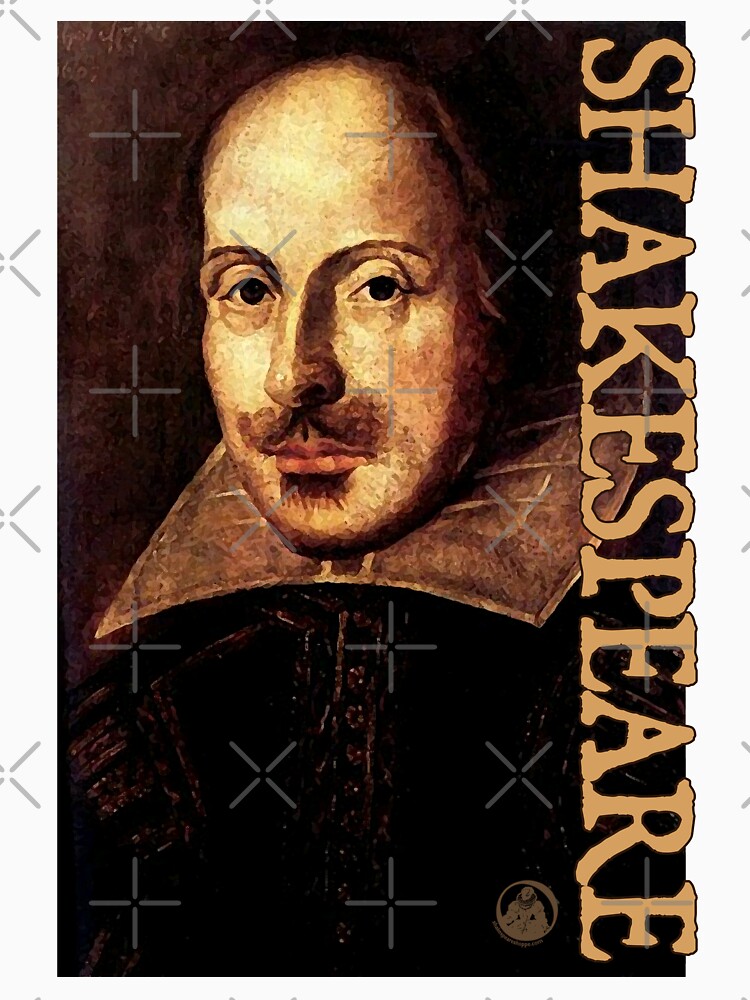 Thumbnail 3 of 3, Fitted T-Shirt, William Shakespeare Portrait designed and sold by Styled Vintage.