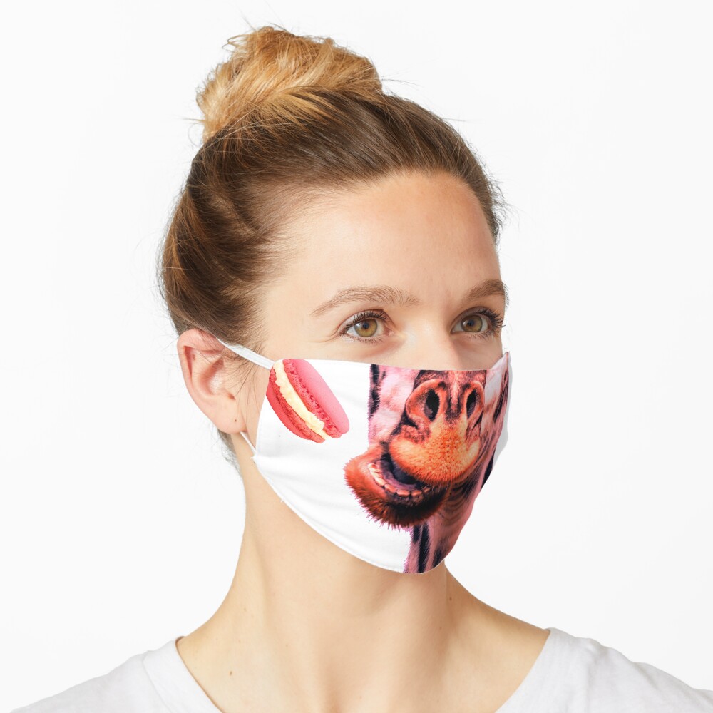 Lovely giraffe with macaron by Alice Monber Mask