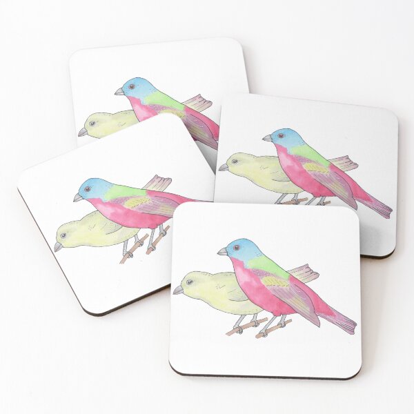 Item preview, Painted Bunting bird species art designed and sold by TheWaterBirds.