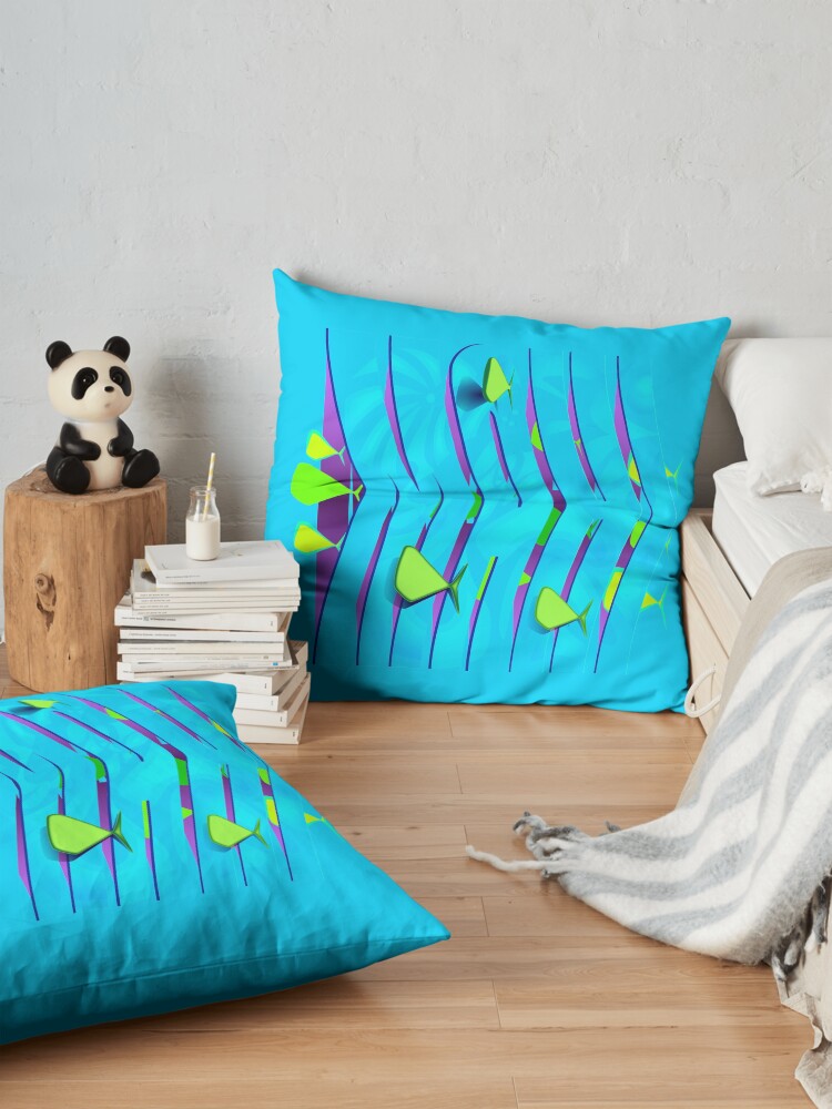 Alternate view of School of Mahi Mahi 3D Floor Pillow