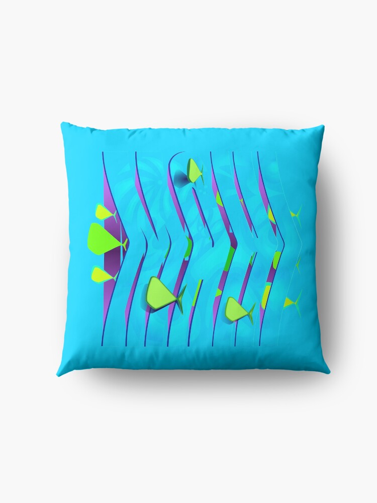 Alternate view of School of Mahi Mahi 3D Floor Pillow