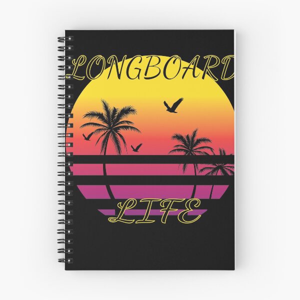 Item preview, Longboard longboarding longboarding retro palm trees designed and sold by gloryandbliss.
